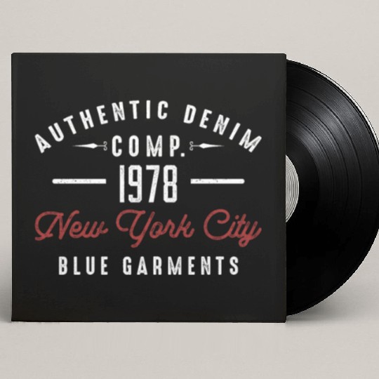 New York City Born In 1978 Vintage Birthday Custom Vinyl Record Sleeves