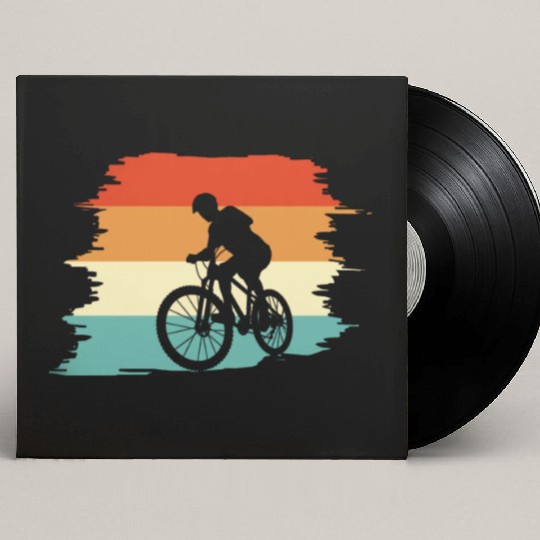 Vintage Retro Cycling Lover Funny Biking Custom Vinyl Record Sleeves