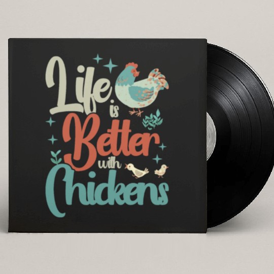 Chickens Rooster Chicken Farmer Hen Poultry Cock Custom Vinyl Record Sleeves