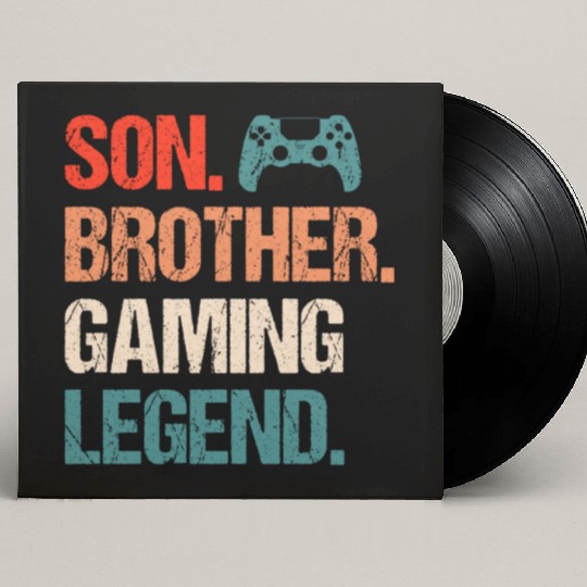 Son brother gaming legend gamer gift boy Custom Vinyl Record Sleeves