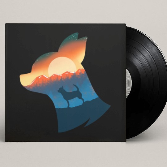 Funny colourful chihuahua life nature Chihuahua Custom Vinyl Record Sleeves