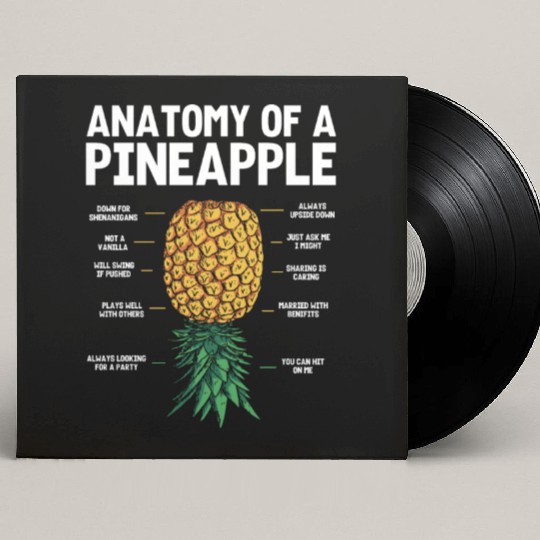 upside down anatomy of a pinapple Custom Vinyl Record Sleeves