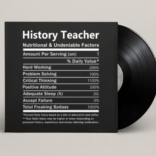 History Teacher Custom Vinyl Record Sleeves - Nutritional And Undeniab