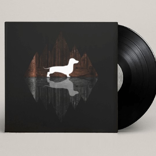 Dachshund abstract - Geometry Dog Triangle Custom Vinyl Record Sleeves