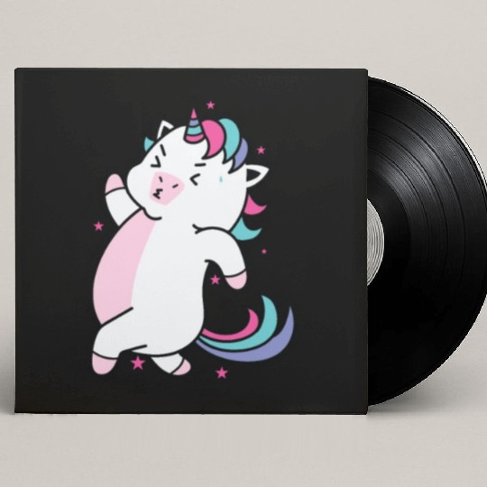 Unicorn Running Fable Creature Sport Custom Vinyl Record Sleeves