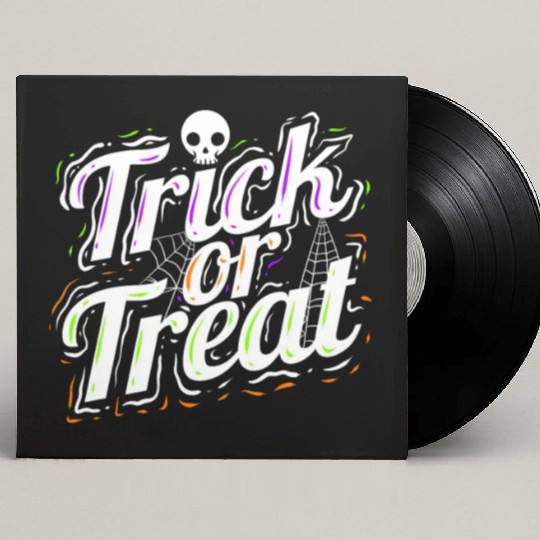 Trick Or Treat Spiderweb Halloween Custom Vinyl Record Sleeves