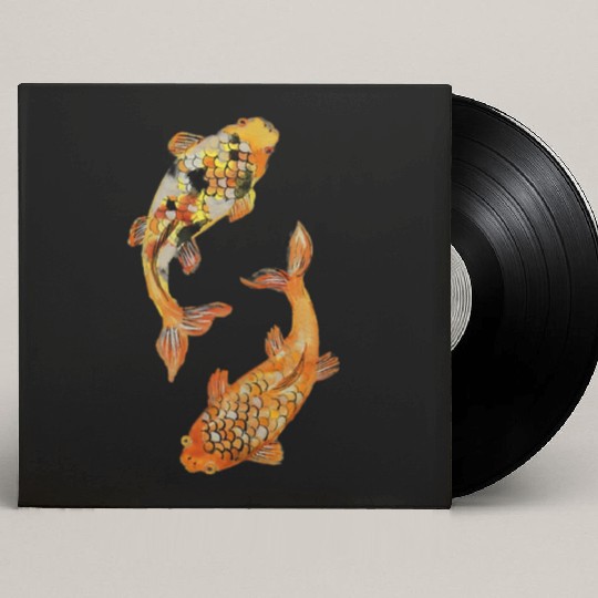 Aesthetic Japanese Koi Fish Nishikigoi Custom Vinyl Record Sleeves