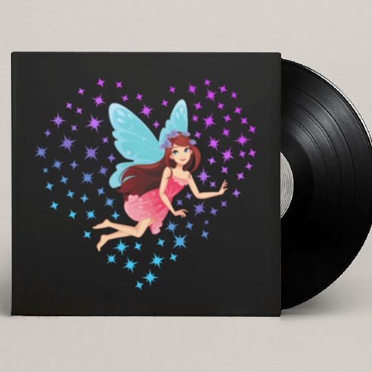 Fairy Heart Stars Vintage Love Fairies Fantasy Custom Vinyl Record Sleeves
