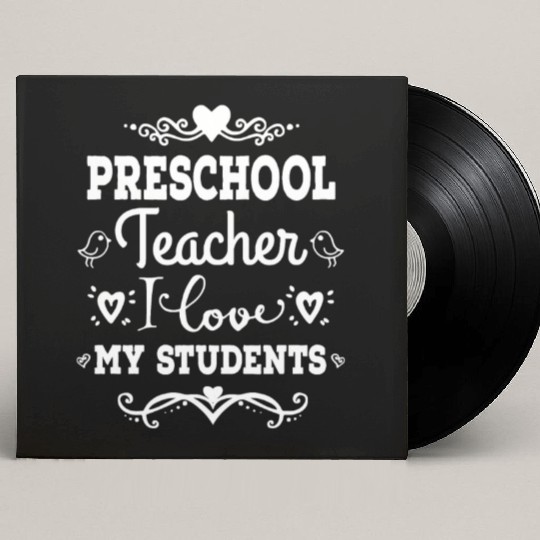 Preschool Teacher Back to School Pre K Teaching Custom Vinyl Record Sleeves