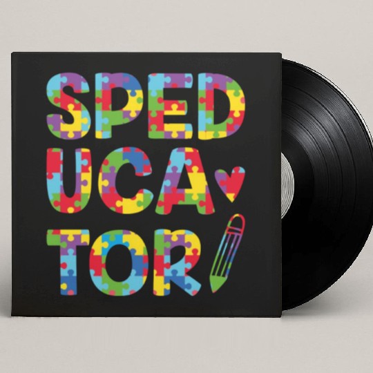 Speducator Sped Teacher Special Education Cute Custom Vinyl Record Sleeves