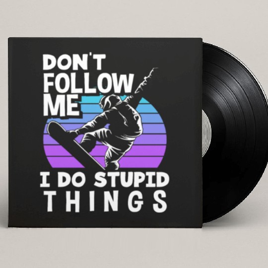 Snowboard Winter Sports Mountains Winter Vacation Custom Vinyl Record Sleeves