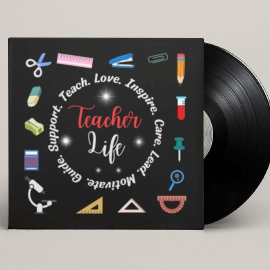 Teacher life Custom Vinyl Record Sleeves
