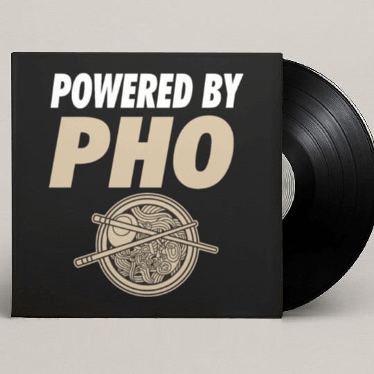 Powered By Pho Soup Vietnamese Noodle Food Custom Vinyl Record Sleeves