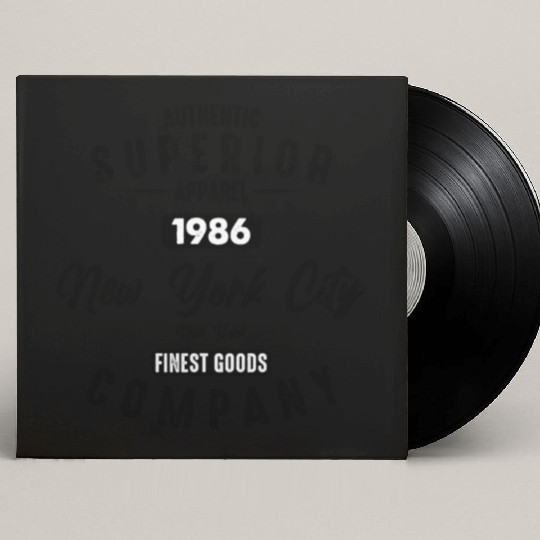 New York City Born In 1986 Vintage Birthday Custom Vinyl Record Sleeves