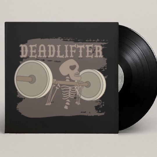 Halloween Train Hard Fitness Deadlift Skeleton Custom Vinyl Record Sleeves