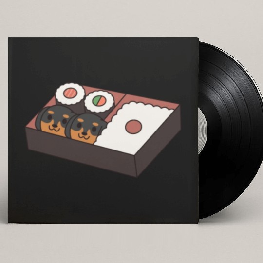 Sushi Bento Box Dachshund Custom Vinyl Record Sleeves