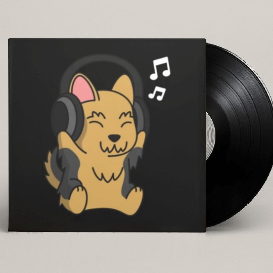 Music Lover Yorkshire Terrier Custom Vinyl Record Sleeves
