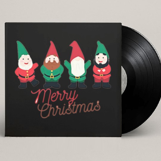 Christmas Funny Gnomes Custom Vinyl Record Sleeves