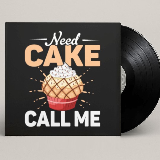 Need Cake Call Me Cookie Pastry Baking Cake Custom Vinyl Record Sleeves