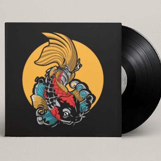 Japanese Koi Fish Custom Vinyl Record Sleeves