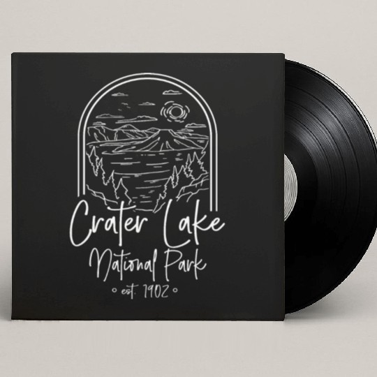 Crater Lake National Park Est. 1902 Crater Lakecas Custom Vinyl Record Sleeves