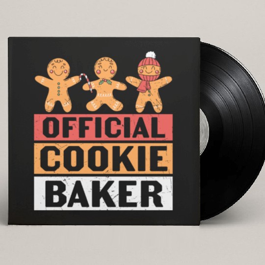 Christmas Official Cookie Baker xmas christmas Custom Vinyl Record Sleeves