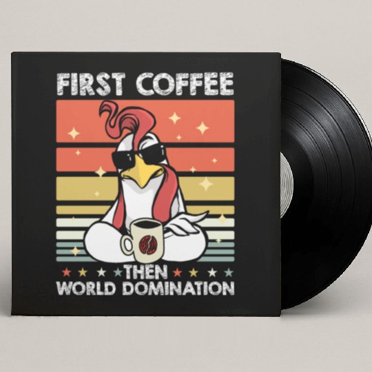 Rooster Cock Coffee Sunglasses Custom Vinyl Record Sleeves