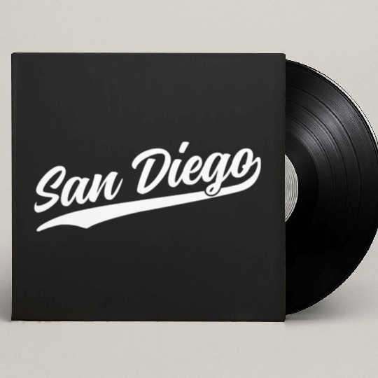 San Diego California Cool Ca Retro 1970S White Tex Custom Vinyl Record Sleeves