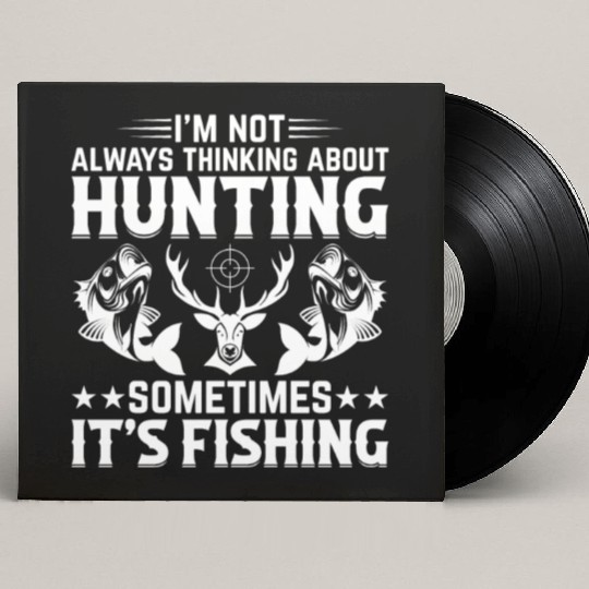 Deer Hunting Fish Fishing Trout Fishing Deer Hunte Custom Vinyl Record Sleeves