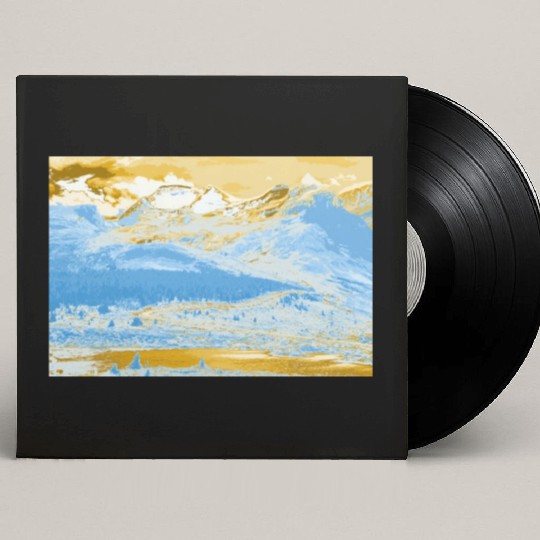 Golden Blue Mountain Lake Custom Vinyl Record Sleeves