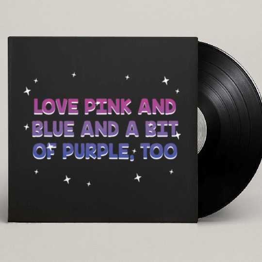 Pink Blue and a Bit of Purple Bisexual LGBTQ Bi Custom Vinyl Record Sleeves