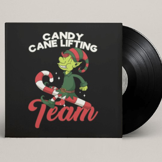 Candy Cane Candy Cane Lifting Team Elf Custom Vinyl Record Sleeves