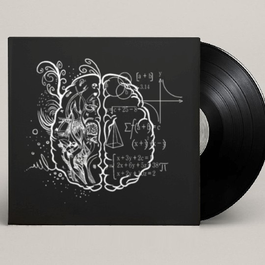 Art Teacher Brain, Math Teacher Custom Vinyl Record Sleeves