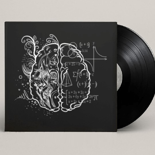 Art Teacher Brain, Math Teacher Custom Vinyl Record Sleeves