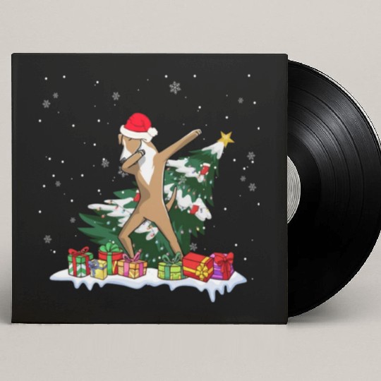 Great Dane Christmas Dabbing Santa Xmas Pajama Custom Vinyl Record Sleeves