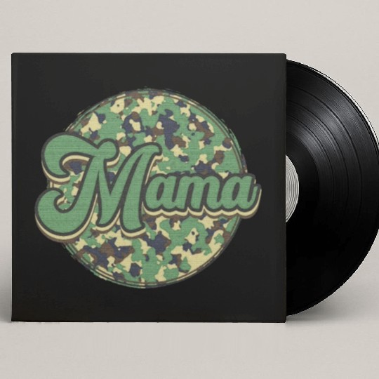 Camo Mama Custom Vinyl Record Sleeves, Camo sublimation design,