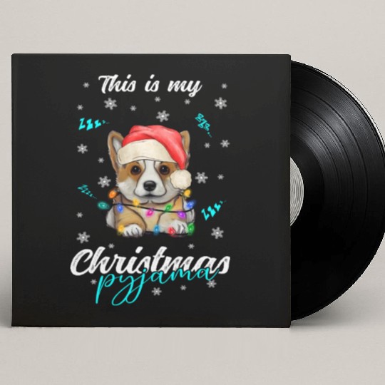 Winter Christmas Pyjama Corgi Custom Vinyl Record Sleeves