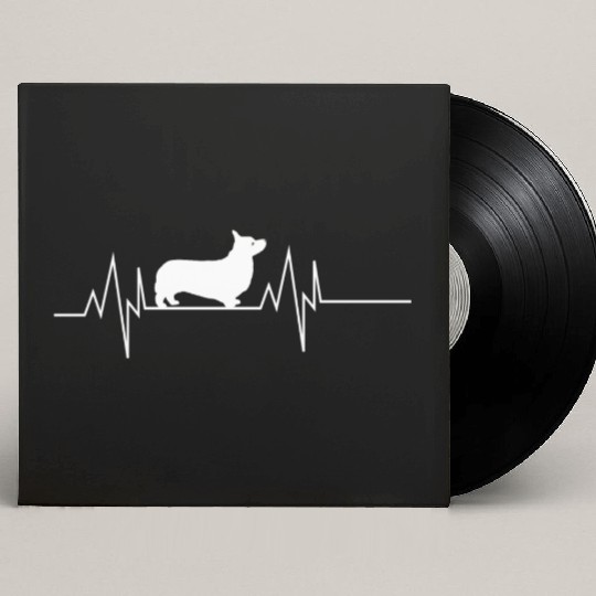 Corgi Heartbeat Custom Vinyl Record Sleeves