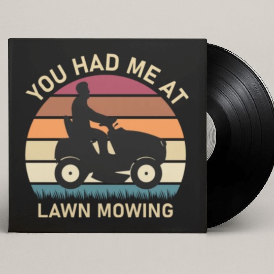 Landscaping Lawn Mowing - Gardening Landscaper Custom Vinyl Record Sleeves