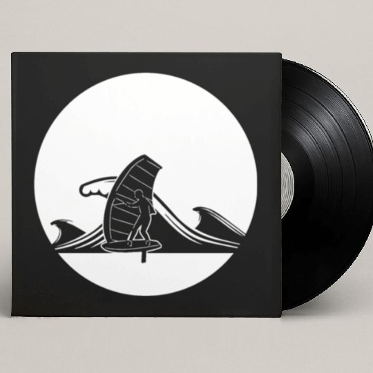 Wing Foiling Surfer Custom Vinyl Record Sleeves