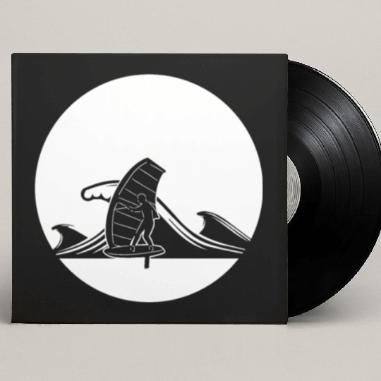 Wing Foiling Surfer Custom Vinyl Record Sleeves