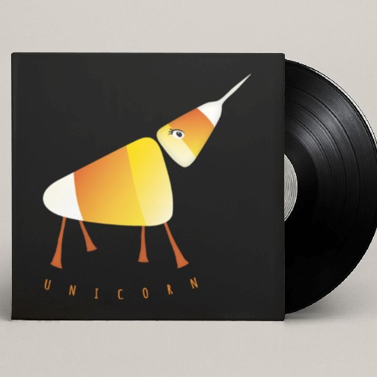 UNICORN Funny Candy Corn Halloween Custom Vinyl Record Sleeves