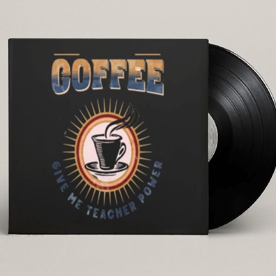 COFFEE GIVES ME TEACHER POWERS Custom Vinyl Record Sleeves
