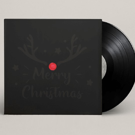 Merry Christmas Reindeer Custom Vinyl Record Sleeves