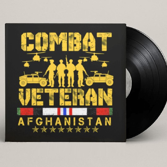 Combat Veteran Afghanistan Proud Us Custom Vinyl Record Sleeves