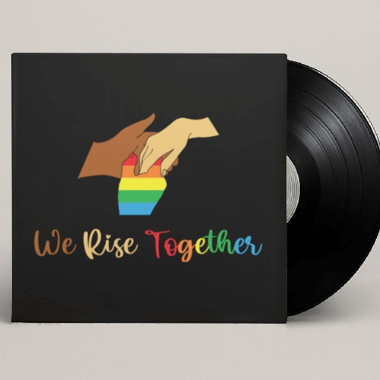 LBGT Flag Gay Pride Human We rise togheter Custom Vinyl Record Sleeves