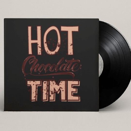 Cute winter quotes - hot chocolate time Custom Vinyl Record Sleeves
