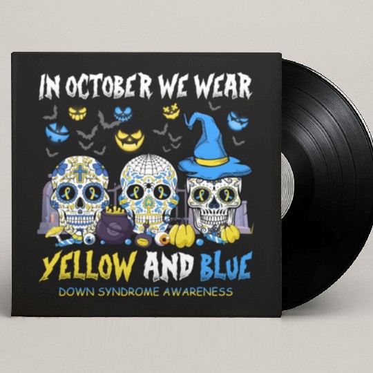 Sugar Skull | In October We Wear Yellow And Blue Custom Vinyl Record Sleeves