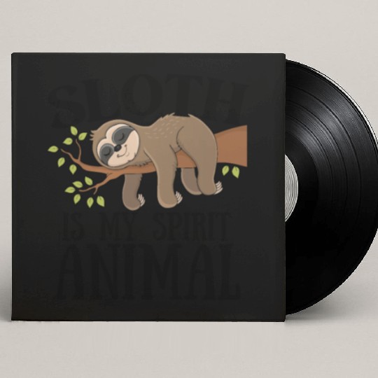 sloth Is My Spirit Animal Custom Vinyl Record Sleeves