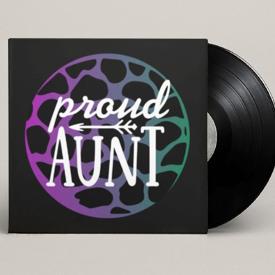 Purple Leopard Proud Aunt Custom Vinyl Record Sleeves